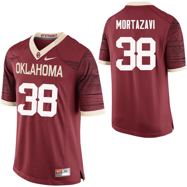 Men Oklahoma Sooners #38 Cameron Mortazavi College Football Jerseys Limited-Crimson